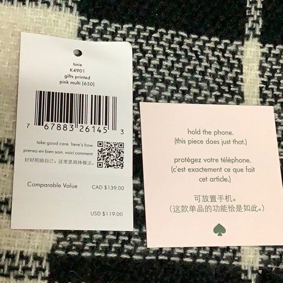 Kate Spade pink gift printed tinie wristlet wallet - Picture 7 of 9